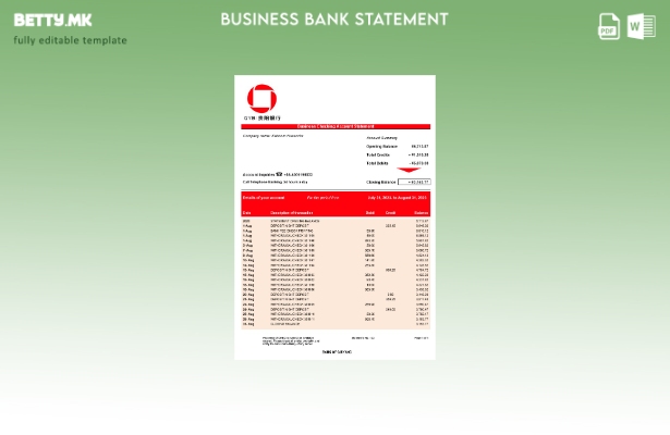 модерен стил Извештај на фирмата на банката во Гуијанг Шаблон Word и PDF